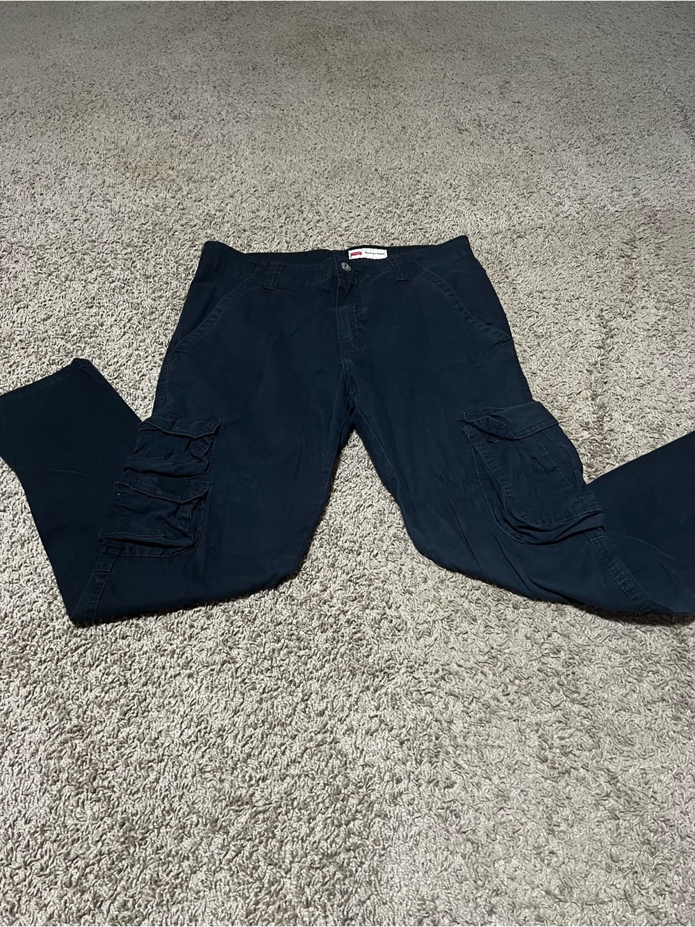 Wrangler Navy Blue Cargo Pants with Utility Pockets